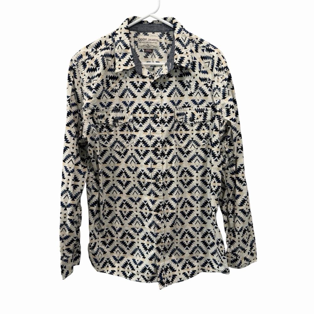 Cody James authentic western apparel pearl snap-front shirt Men's Shirt Size L